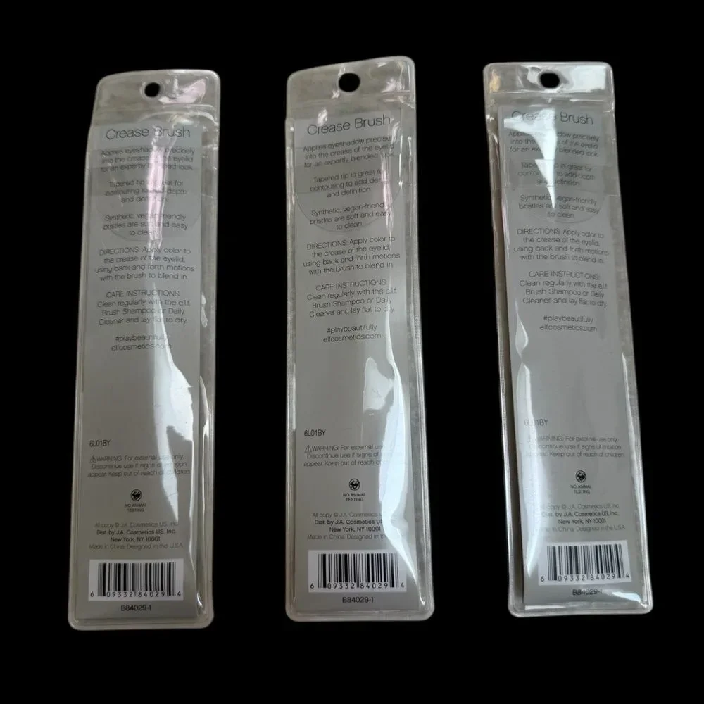 ELF Crease Brush 84029 Set of Three New in Packages NIP